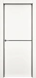 Дверь 1001-М1 эмаль RAL 9010, молдинг черный, глухая