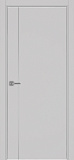 Дверь Эко 204 пепельный молдинг SC, кромка AL хром SC с 4-х сторон, глухая