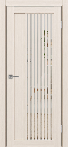 Дверь Эко 544.12 ясень перламутровый, зеркало с 2-х сторон