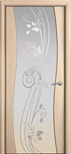 Дверь Milyana Омега беленый дуб, триплекс белый Нежность