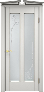 Недавно просмотренные - Дверь ПМЦ массив ольхи ОЛ102 белый грунт с патиной серебро, стекло 102-2