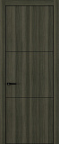 Дверь Z K11 toppan дуб темный, молдинг черный, глухая