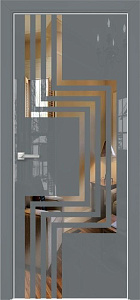 Недавно просмотренные - Дверь Оникс Арт, лакобель серый RAL 7040, зеркало №2
