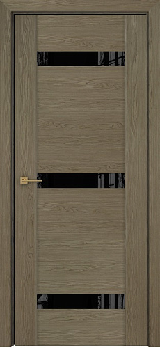 Дверь Оникс Парма 3 дуб кофейный, глухая лакобель RAL 9005