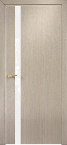 Дверь Оникс Верона 1 мокко, триплекс белый