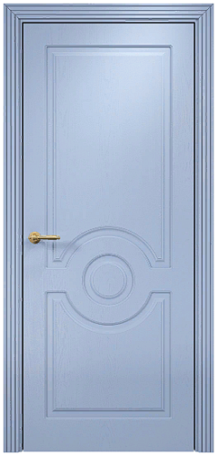Дверь Оникс Рада фрезерованная эмаль голубая, глухая