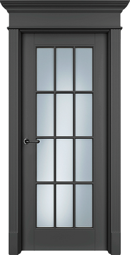 Дверь Оксфс эмаль RAL 9005, сатинат