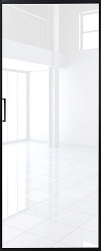 Перегородка Alum №0 черный, триплекс белый