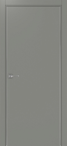 Дверь Эко 201 серый, кромка AL хром SC с 2-х сторон, глухая