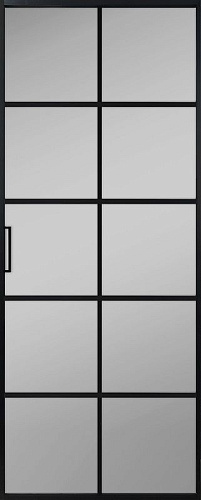 Перегородка Alum №9 черный, сатинат графит