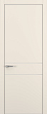 Дверь Z K16 полипропилен крем, ALU кромка хром, молдинг серебро, глухая