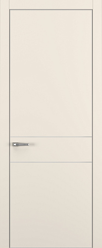 Дверь Z K16 полипропилен крем, ALU кромка хром, молдинг серебро, глухая