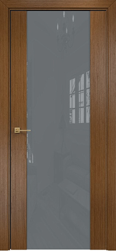 Дверь Оникс Парма 1 орех, глухая лакобель RAL 7040