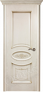 Недавно просмотренные - Дверь Оникс Эллипс с декором эмаль слоновая кость патина золото, глухая