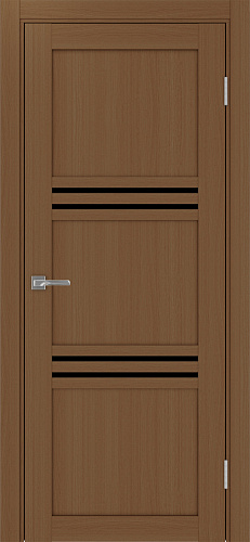 Дверь Эко 553.12 орех, lacobel черный