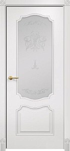 Недавно просмотренные - Дверь Оникс Венеция фрезерованная эмаль белая, контурный витраж №2