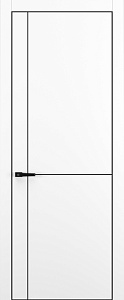 Недавно просмотренные - Дверь Z K17 полипропилен белый, ALU кромка черная, молдинг черный, глухая