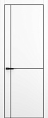 Схожие товары - Дверь Z K17 полипропилен белый, ALU кромка черная, молдинг черный, глухая