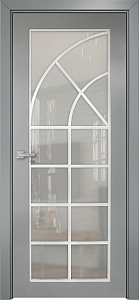 Недавно просмотренные - Дверь Оникс Сорбонна эмаль серая RAL 7038, триплекс с решеткой №9