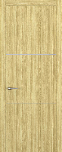 Дверь Z K11 toppan дуб натуральный, молдинг серебро, глухая