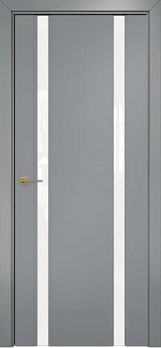 Дверь Оникс Престиж 2 эмаль RAL 7040, триплекс белый