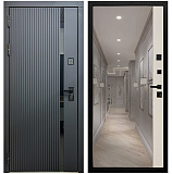 Входная дверь Матадор MXМ-7 антрацит софт/панель зеркало 1, софт шампань