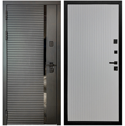 Входная дверь Матадор MXМ-6 антрацит софт/панель Вертикаль, силк маус