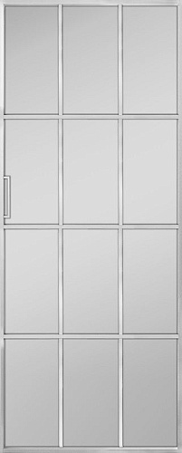 Перегородка Alum №10 хром, сатинат белый