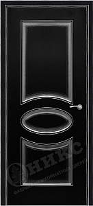 Недавно просмотренные - Дверь Оникс Эллипс фрезерованная эмаль черная патина серебро, глухая