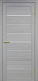 Дверь Эко 508.12 дуб серый, lacobel белый