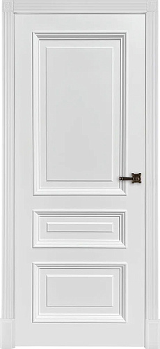 Дверь ДР Finezza Кардинал 1/2 эмаль белая, глухая