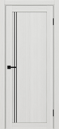 Дверь Эко 566.111 АПП ясень серебристый молдинг SB, глухая