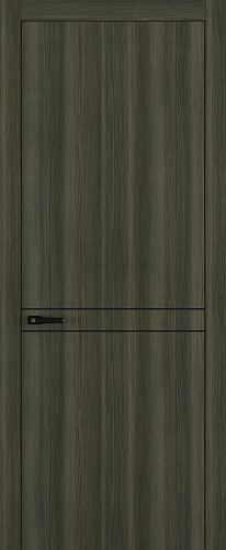 Дверь Z K13 toppan дуб темный, молдинг черный, глухая