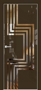 Недавно просмотренные - Дверь Оникс Арт, лакобель коричневый RAL 8028, зеркало №2