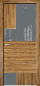 Недавно просмотренные - Дверь Оникс New York зебрано, глухая с вставкой лакобель RAL 7040