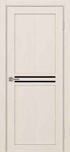 Дверь Эко 552.12 ясень перламутровый, lacobel черный