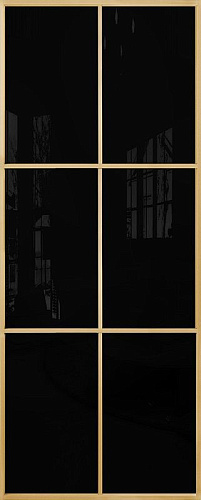 Перегородка Alum №7 золото, триплекс черный