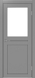 Дверь Эко 520.211 серый, lacobel белый