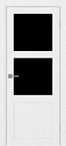 Дверь Эко 530.221 белый лед, lacobel черный