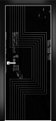 Схожие товары - Дверь Оникс Арт, лакобель черный RAL 9005, контурный витраж №2