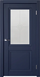 Недавно просмотренные - Дверь ДР экошпон Деканто ПДО 1 бархат blue вставка черная, сатинато белое
