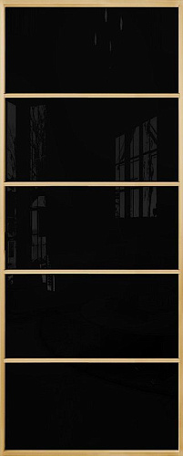 Перегородка Alum №5 золото, триплекс черный