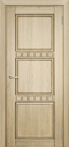 Дверь Берест массив сосны Браво некрашеная, фреза кубик, глухая