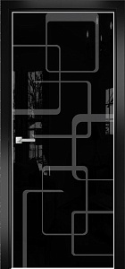 Недавно просмотренные - Дверь Оникс Арт, лакобель черный RAL 9005, пескоструй №8