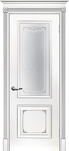 Недавно просмотренные - Дверь Текона эмаль Smalta 14 белый RAL 9003 патина серебро, остекленная