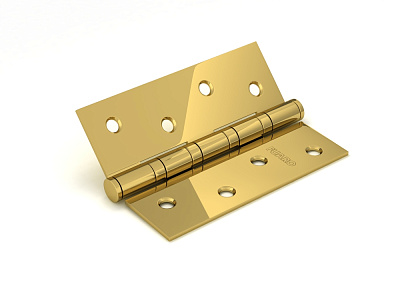 Петля универсальная Fuaro 4BB 100x75x2,5 золото блестящее