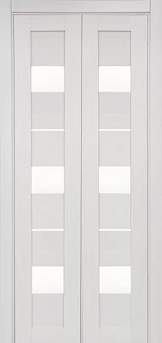 Дверь-книжка Эко 526.122 ясень перламутровый, сатинат