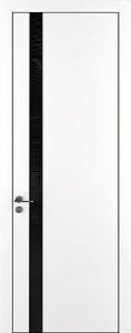 Недавно просмотренные - Дверь Z K2 ALU renolit white, кромка черная, лакобель  black classic, глухая