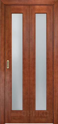 Дверь-книжка Оникс Лагуна анегри темный, сатинат белый