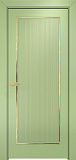 Дверь Оникс Сиэтл 1 эмаль фисташковая молдинг золото, глухая